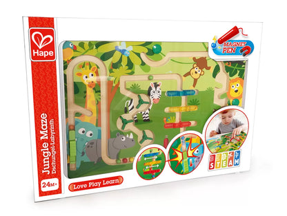 Jucarie din lemn Hape - Labirint magnetic, Jungla