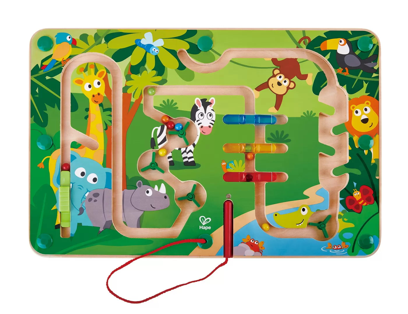 Jucarie din lemn Hape - Labirint magnetic, Jungla