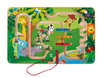Jucarie din lemn Hape - Labirint magnetic, Jungla