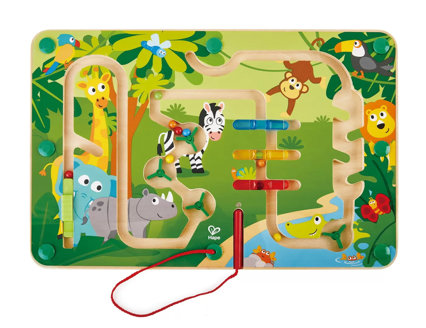 Jucarie din lemn Hape - Labirint magnetic, Jungla
