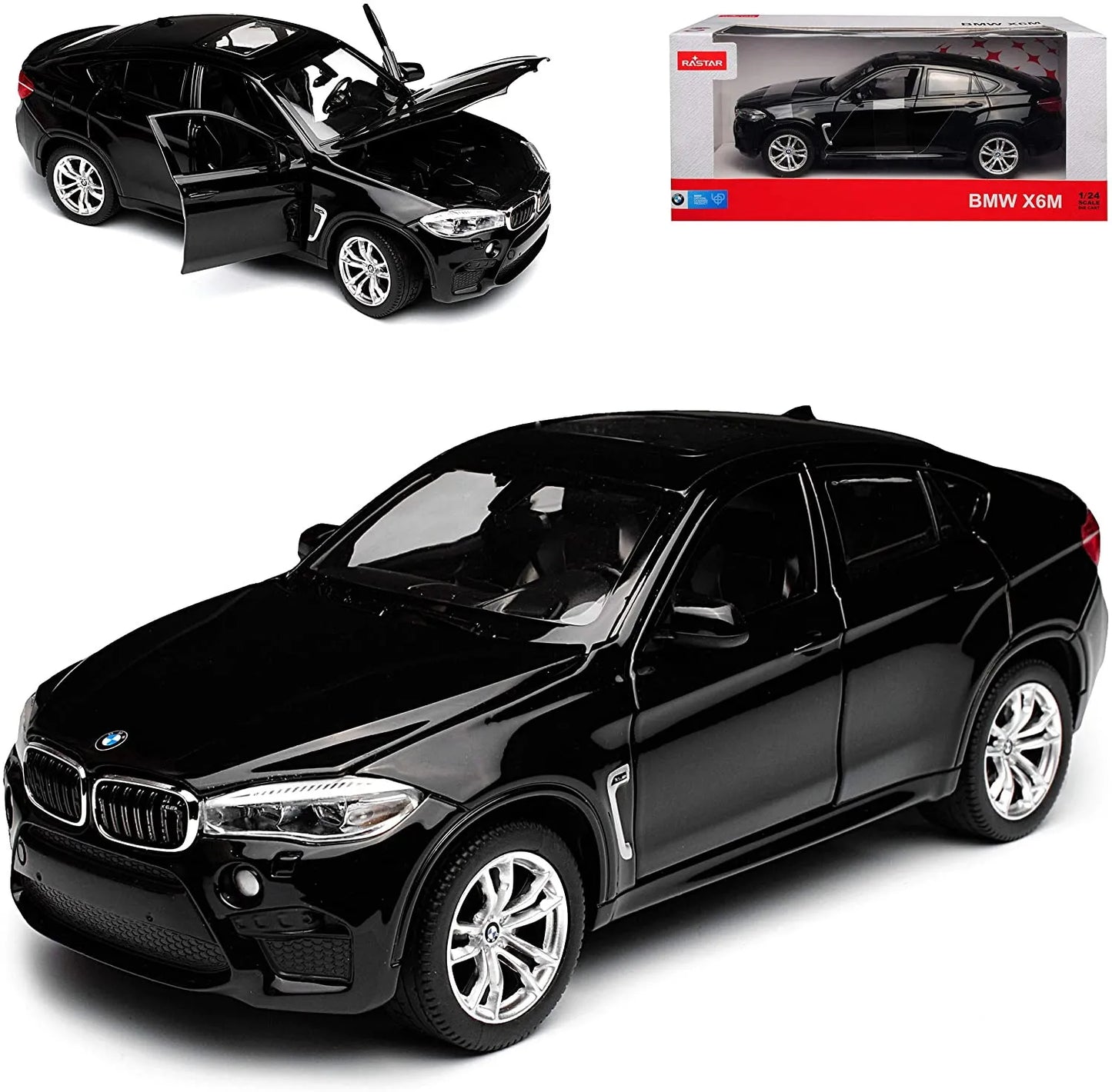 Masinuta diecast Rastar - Bmw X6M, negru, 1:24